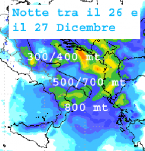 nevicate previste